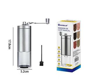 Moedor De Café Manual Inox Manivela Giratória Moer Grãos MC112