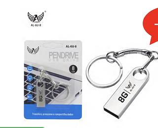 Mini pendrive 8giga metal com ferro para chaveiro original