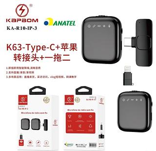 Microfone Lapela Wireless 2 microfone (TYPE-C + 5G) Cód: KA-R10-IP-3