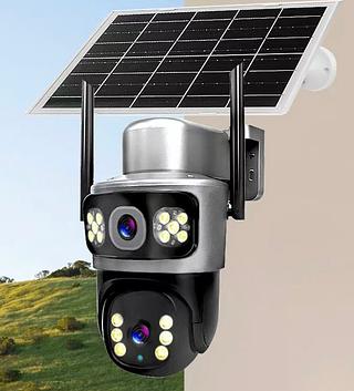 CÂMERA SOLAR WI-FI Monitoramento horizontal: 360° - Monitoramento vertical: 90° Detecção de forma humana e visão noturna Comunicação bidirecional - Microfone à prova d'água