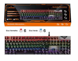 Teclado gamer Mecânico com Fio Entrada UsB RGB LEY2081