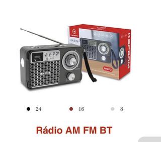 Rádio FM AM Bluetooth KA-8706 Com 48pcs
