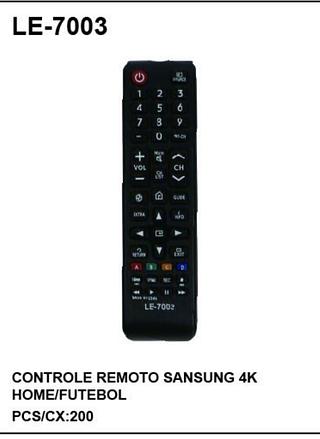 Controle remoto Samsung 4K home/futebol LE-7003