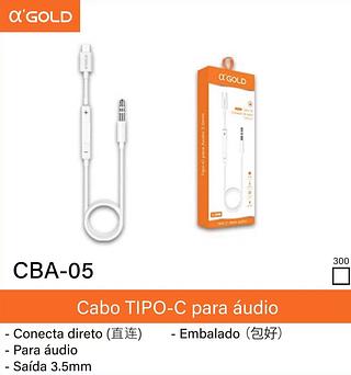 Cabo TIPO-C para áudio CBA-05