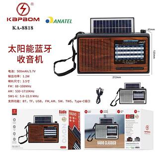 Caixa de som FM AM Bluetooth SOLAR KA8818