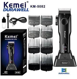 MÁQUINA DE CORTAR CABELO REGARREGAVEL COM BASE DE CARREGAMENTO KM5082 KEMEI