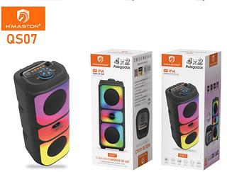 Caixa de som Bluetooth USB cartão memória com RGB QS07