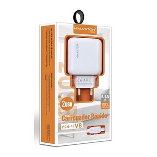 Carregador v8 5.1A cabo separado Hmaston Y24-1