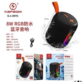 Caixa de som Bluetooth USB cartão memória prova água KA8096
