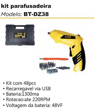 Kit parafusadeira BT-DZ38