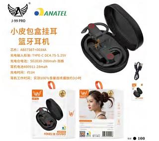 Fone de ouvido •. Bluetooth . Tempo de reprodução: 3 horas J99pro