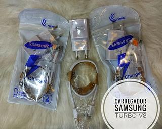 carregador samsung turbo saquinho v8