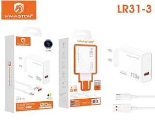 Kit Carregador tipo c 120W 1USB LR313