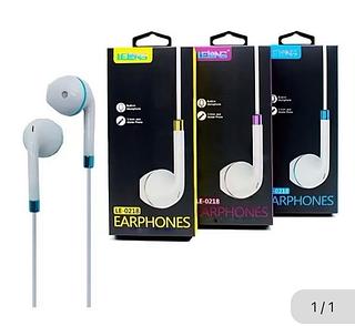 fone com fio sem borrachinha lelong 0218 caixa fechado com 200pcs