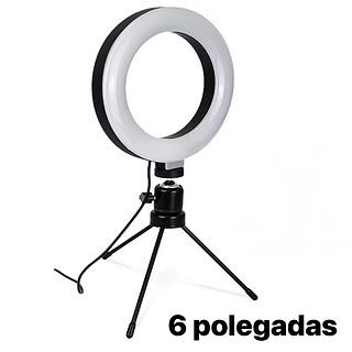 Ring light 6 polegadas com tripe pequeno