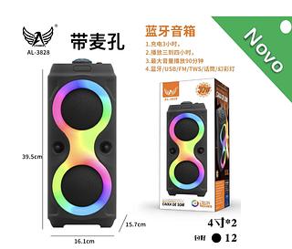 Caixa de som com led Possui entrada para microfone