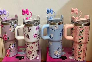 Garrafa térmica 600ML com canudo