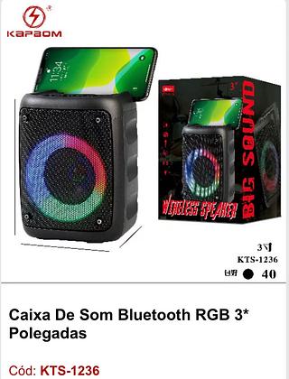 Caixa de som Bluetooth USB cartão com RGB KTS1236