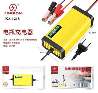 Carregador de Bateria Inteligente 12v 2A Bivolt Para Carro e Moto KA1218