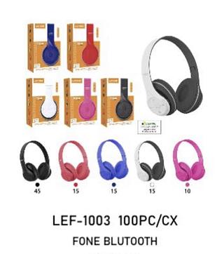 Fone sem fio cartão memória LEF-1003