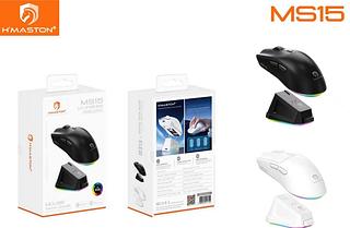 Mouse game 2.4g BT MODO DUPLO com base de carregamento com Rgb MS15
