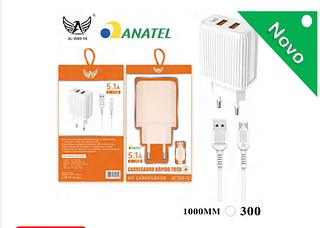 Carregador rápido 5.1 v8 2USB altomex AL-9089-V8