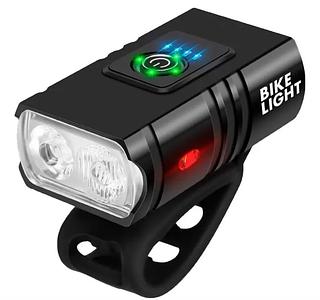 Lanterna Farol De Bicicleta Bike 2 Led Cree T6 Recarregável R59