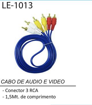Cabo 3 RCA 3RCA 1.5M LE-1013