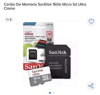 cartao de memoria sandisk original 16giga
