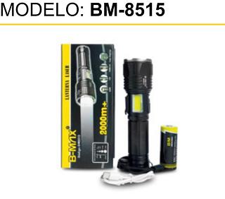 Lanterna Sabre de Luz • LED laser branco • Recarregável com cabo USB • 7 modos de funcionamentos, com zoom • Alcance de 2000m BM8515