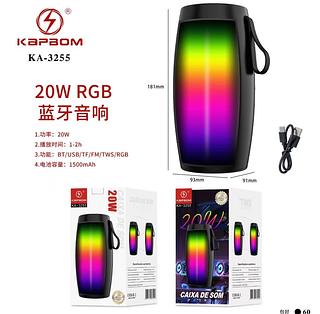 Caixa de som Bluetooth prova água RGB KA3255