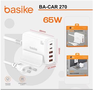 Carregador Multi Charger 65W USB-C + USB-A Turbo Com 3 USB BACAR270