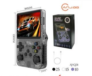 Mini Game Portátil Video Game Console de bolso para jogos RG36S, cartão TF de 64 GB integrado, tela IPS de 3,5 polegadas AJQ24