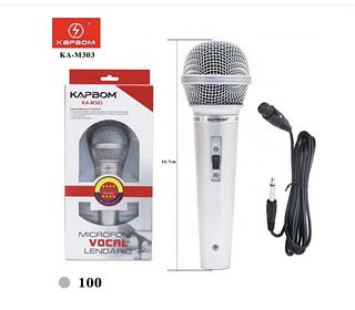 Microfone com fio KA-M303 Caixa fechado com 100pcs