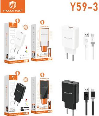 Carregador tipo c 30W cabo USB/tipo c Y593