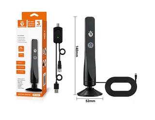 Antena Digital HD 3 Metros Amplificador de Sinal NY3201