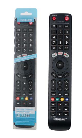 CONTROLE REMOTO UNIVERSAL LCD COM NETFLIX/YOUTUBE/SMART/3D/FUTEBOL/ AMAZON LE7734