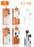 Fone com fio sem borrachinha com microfone EJ105