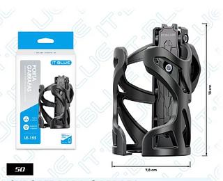 SUPORTE PARA GARRAFA - Tamanho compatíveis: Ø7,1cm - Pode ser usado em bicicletas e motos - Material: ABS LE155