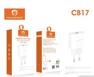 Carregador iPhone 30W USB-C Hmaston CB-17 Com 100pcs