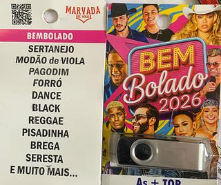 pendrive gravado original 500-600 músicas 10