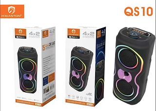 Caixa de som Bluetooth USB cartão memória com RGB QS10