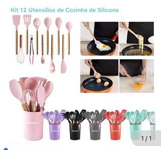 Kit 12 utensílios para cozinha de silicone BMF964 Caixa fechado com 24pcs