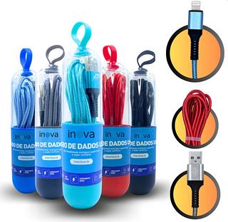 Cabo iphone 3.4A 1m tubinho inova