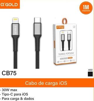 Cabo tipo c para iPhone 30W MAX CB75