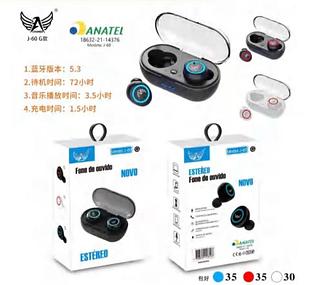 Fone de ouvido • 1. Versão Bluetooth: 5.3 • 2. Tempo de carregamento: 3.5 horas • 3. Tempo de reprodução: 1.5 horas J60 G