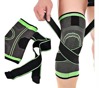 Joelheira Esportiva Compressão Preta 360° Articulada Respirável