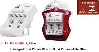 Carregador de Pilhas MO-CP50 s/ Pilhas - Auto Stop