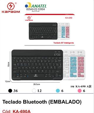 Teclado sem fio Bluetooth KA690