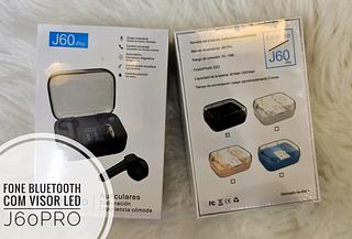 Fone Bluetooth com visor LED J60 pro